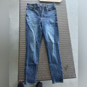 American Eagle Outfitters Dark Blue Super high rise Skinny Jeans